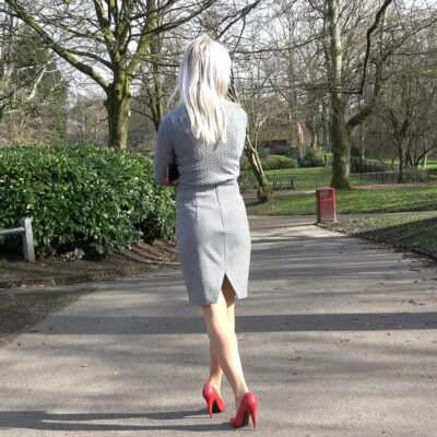 vintage red high stiletto