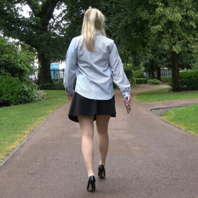 the clack of her stiletto