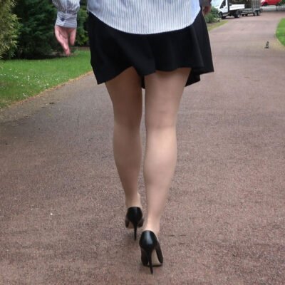 the clack of her stiletto