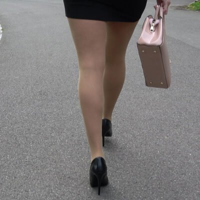 Her lovely thin high stiletto