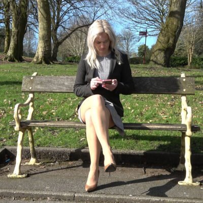 heeled lady totters her high stiletto