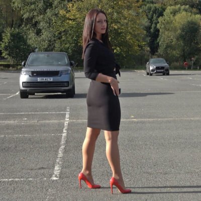 red high heels by Prada