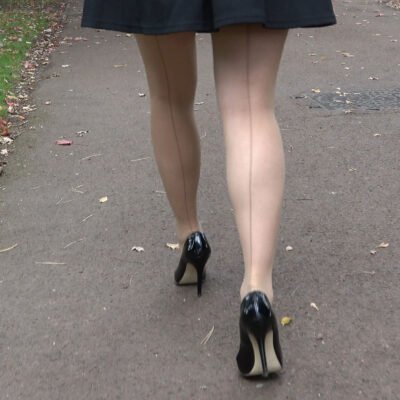 walking in clacky high heel shoes