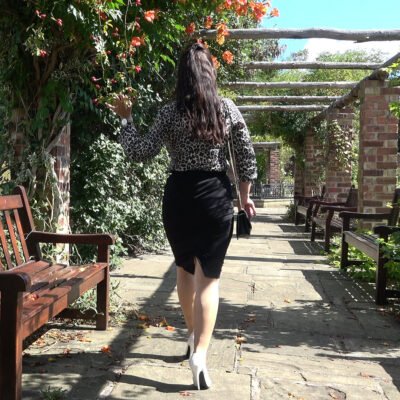 white high heel pumps