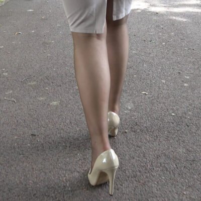 sexy steps in her high heels