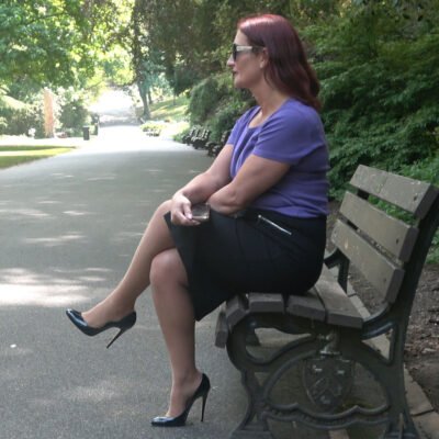 her stylish stiletto