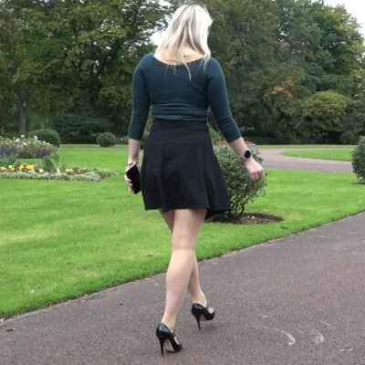 her stiletto heeled legs