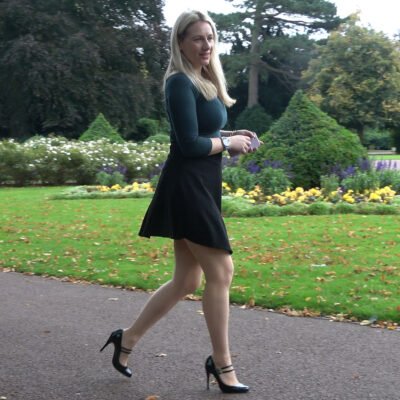 her stiletto heeled legs